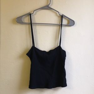 Black ribbed Brandy Melville tank top